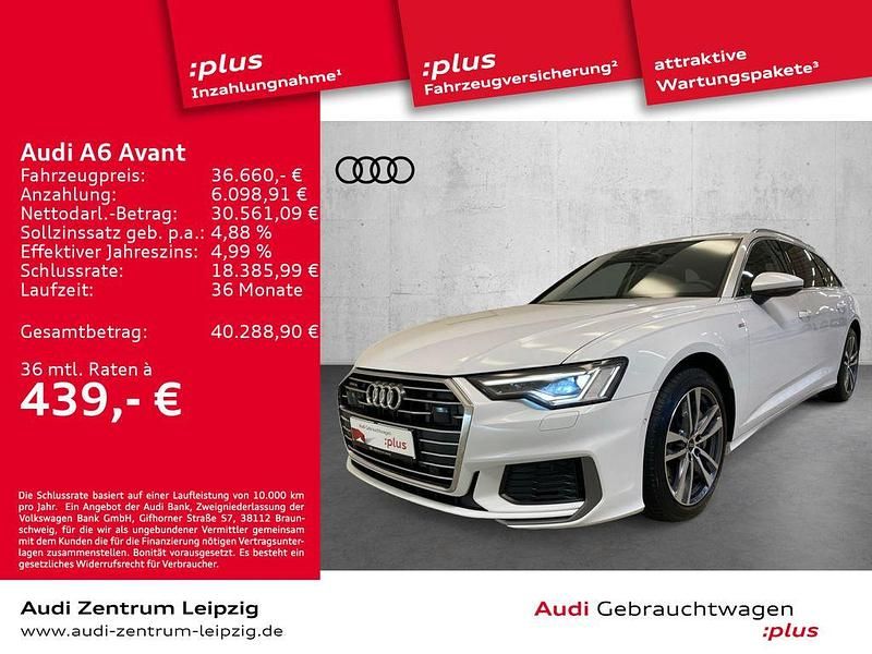 Weiß Gebraucht 2022 Audi A6 Design Kombi | 36.660 € (Fairer Preis) - Bild 1/3