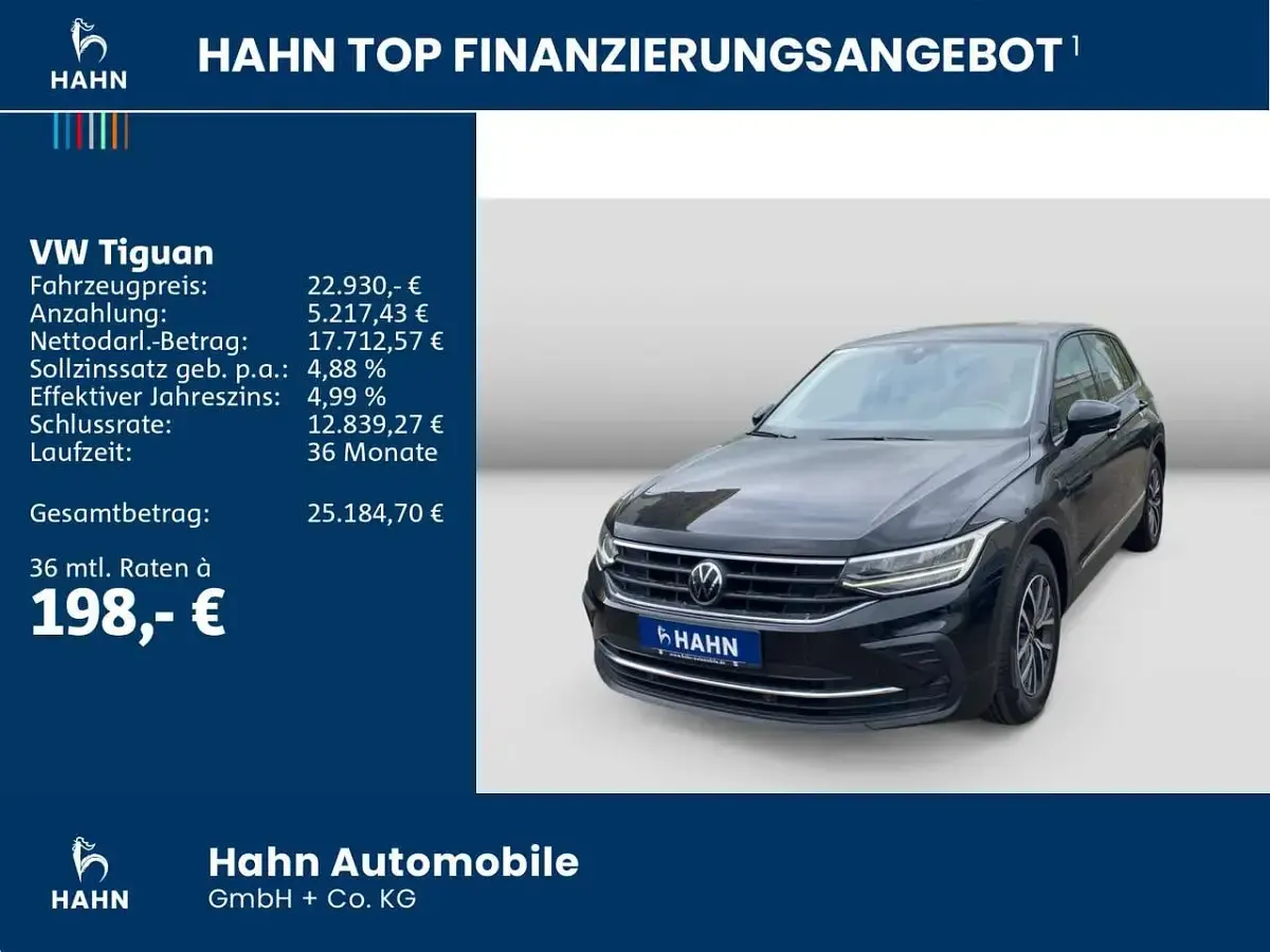 Second-hand VW Tiguan 150 CP (110 kW) 2022 Negru SUV