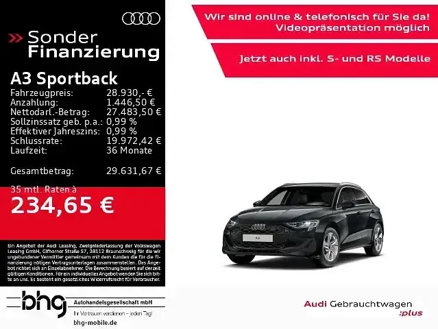 Gebraucht Audi A3 Ambiente 116 PS (85 kW) 2025 Limousine