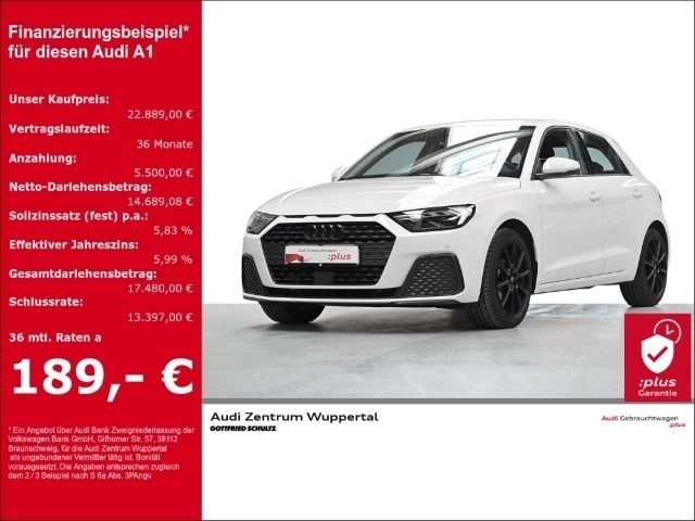 Weiss Gebraucht 2022 Audi A1 Sportback Ambiente Kleinwagen | 22.889 € (Fairer Preis) - Bild 1/3