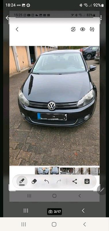 Gebraucht VW Golf VI Highline 122 PS (89 kW) 2010 Schwarz Kleinwagen