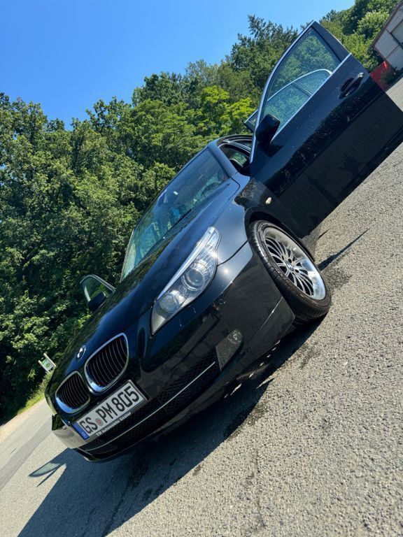 Schwarz Gebraucht 2008 BMW 525 Sport Line Limousine | 7.500 € (Fairer Preis) - Bild 1/4