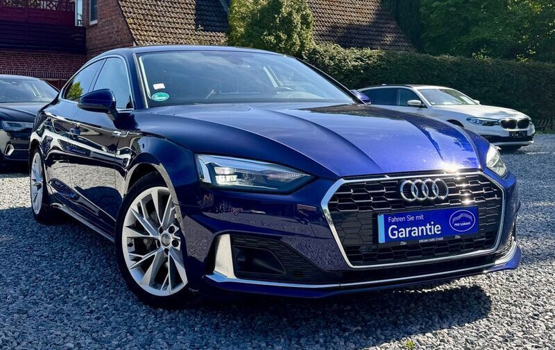 Blau Gebraucht 2020 Audi A5 Sportback Advanced Limousine | 25.860 € (Guter Preis) - Bild 1/4