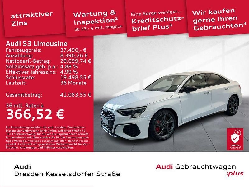 Weiß Gebraucht 2022 Audi S3 Sport Limousine | 36.690 € (Guter Preis) - Bild 1/4