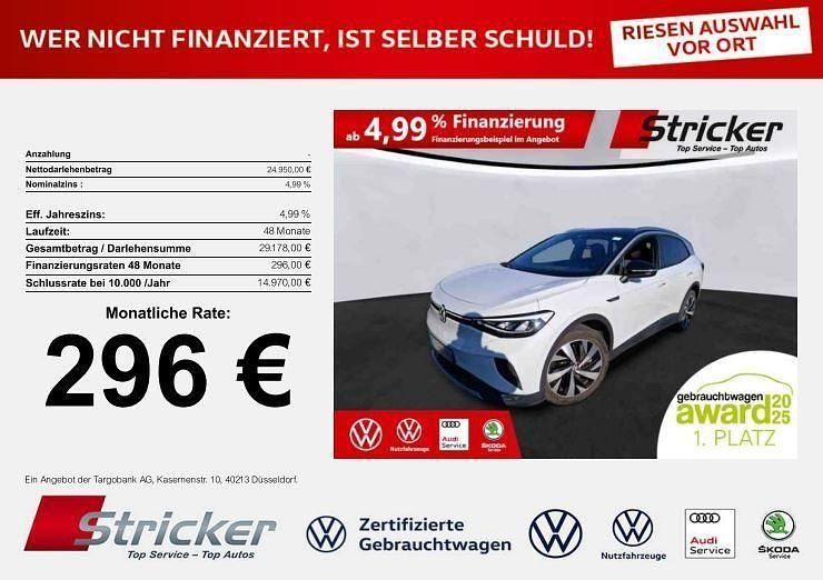 Gletscherweiß metallic Gebraucht 2021 VW ID.4 SUV | 24.949 € (Superpreis) - Bild 1/3