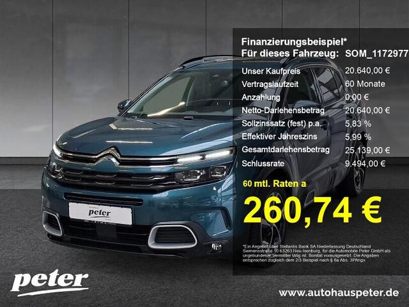 Met. tijuca blau Gebraucht 2021 Citroën C5 Aircross Shine SUV | 20.640 € (Fairer Preis) - Bild 1/4
