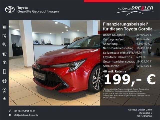 Karminarot Gebraucht 2020 Toyota Corolla Hybrid Team Limousine | 20.990 € (Fairer Preis) - Bild 1/2