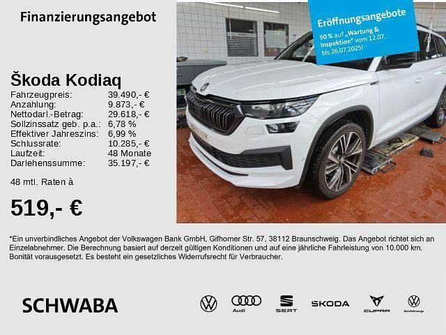Moonweiss metallic Gebraucht 2022 Skoda Kodiaq SportLine SUV | 39.490 € (Etwas zu teuer) - Bild 1/4