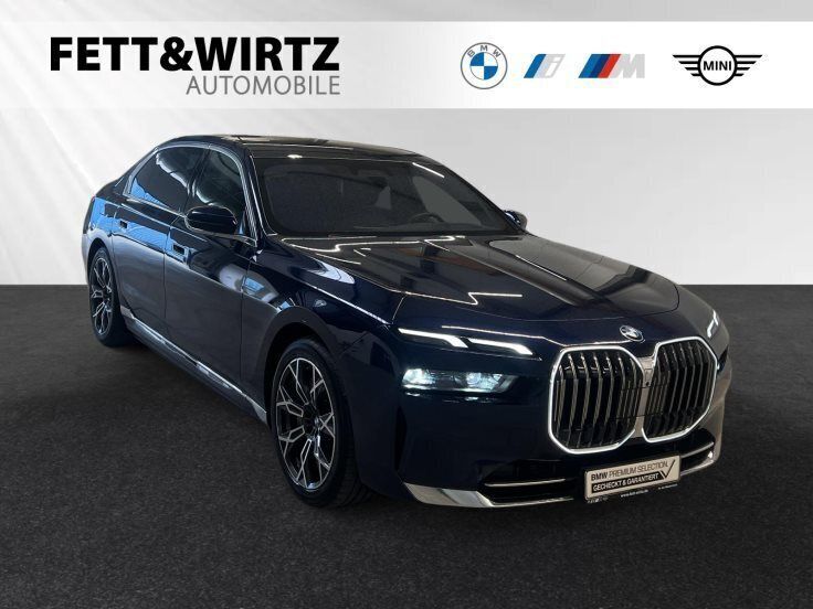 Tansanitblau metallic Gebraucht 2023 BMW 750e Limousine | 92.900 € (Fairer Preis) - Bild 1/3