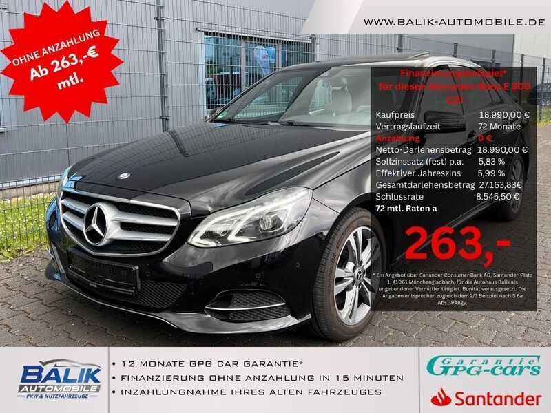Obsidianschwarz metalliclack Gebraucht 2014 Mercedes E350 Avantgarde Limousine | 18.990 € (Guter Preis) - Bild 1/4