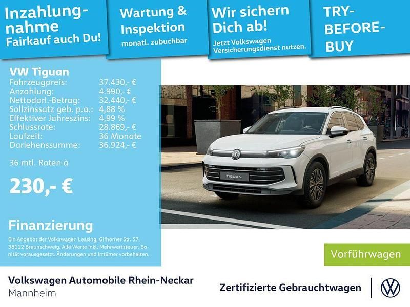 Weiß Gebraucht 2025 VW Tiguan Elegance SUV | 35.990 € (Fairer Preis) - Bild 1/3