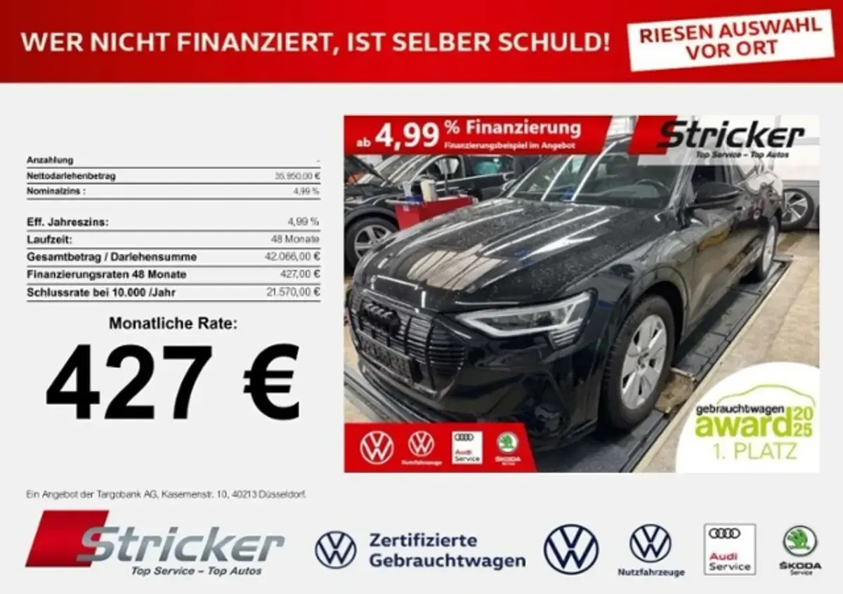 Gebraucht Audi e-tron Sportback S-Line 300 kW (408 PS) 2023 SUV