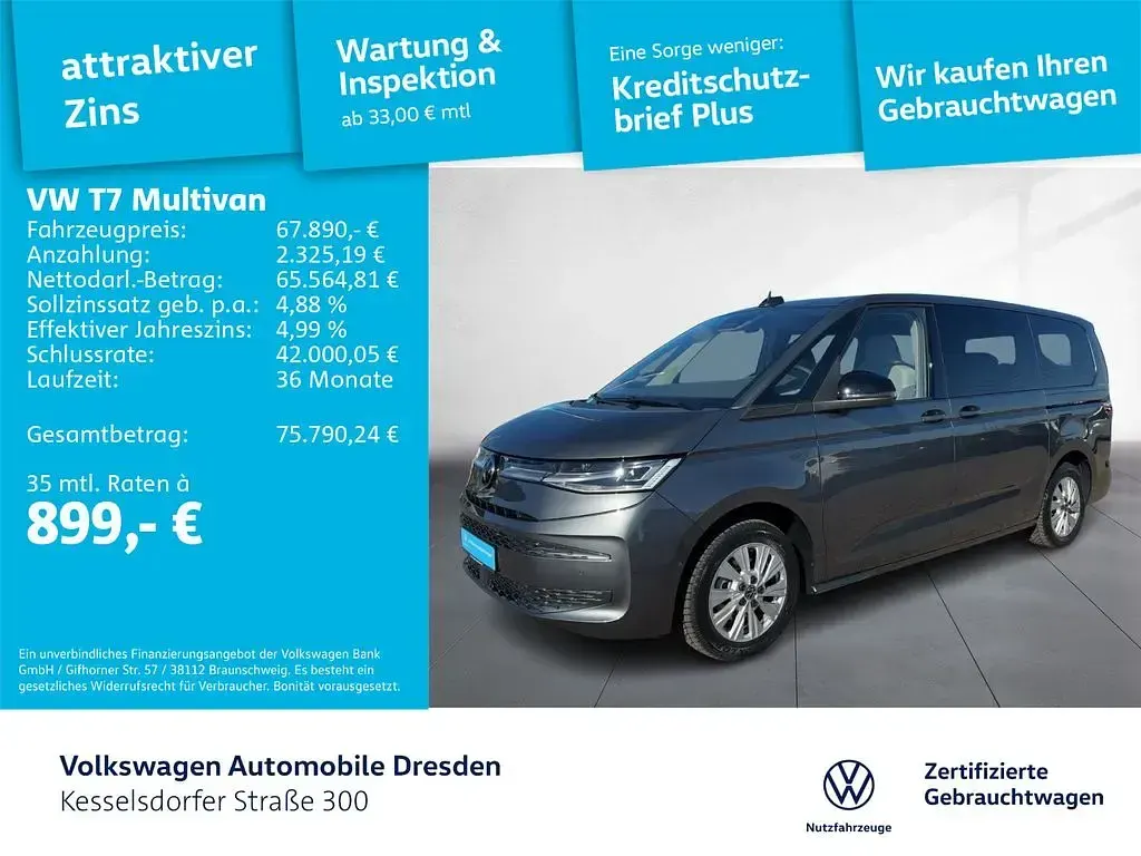 Używany VW Multivan Life 150 KM (110 kW) 2026 Szary Minivan