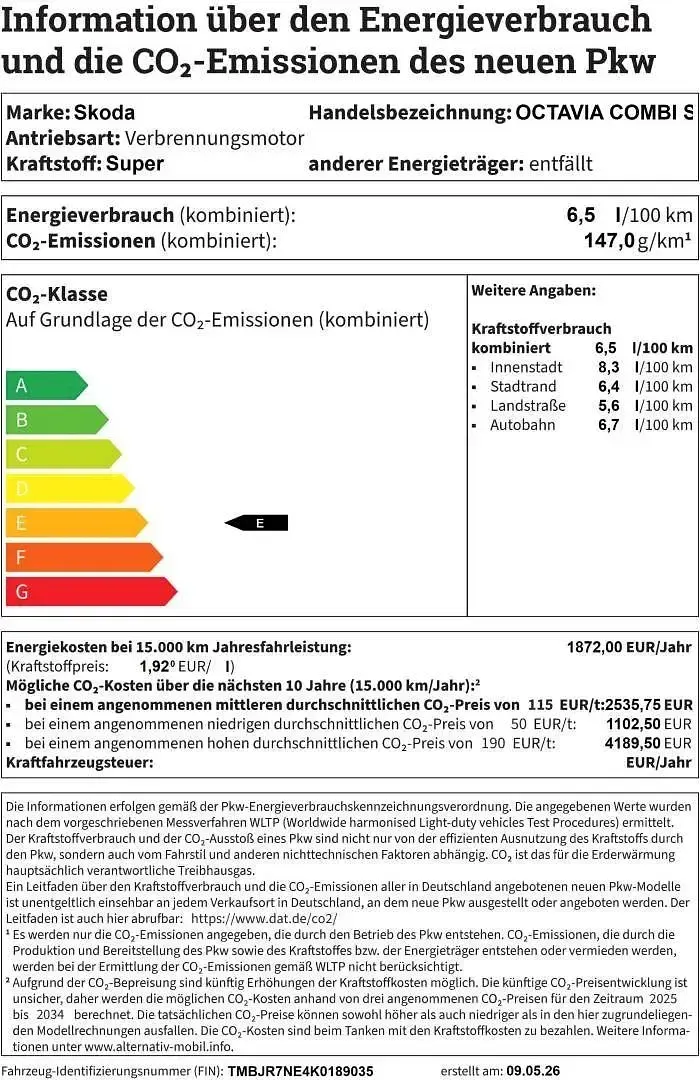 Gebraucht Skoda Octavia Style 150 PS (110 kW) 2019 Grau Kombi