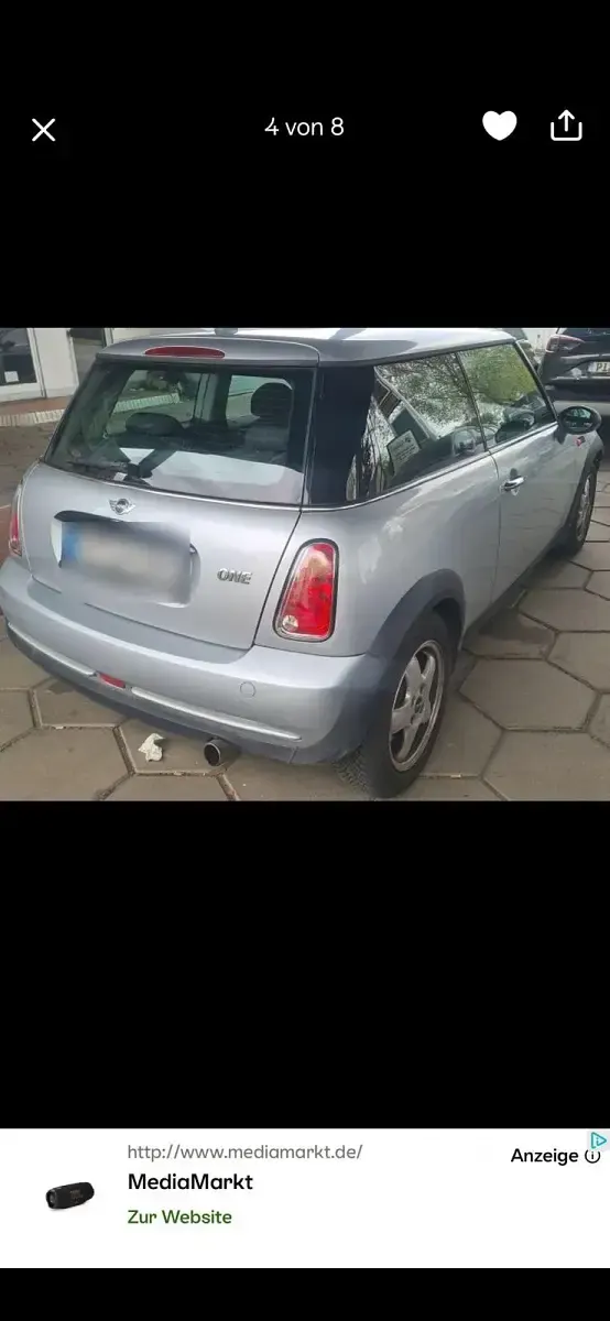 Gebraucht Mini ONE 90 PS (66 kW) 2004 Silber Kleinwagen
