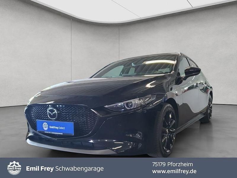 Jet black Gebraucht 2024 Mazda 3 Exclusive-Line Limousine | 27.450 € (Fairer Preis) - Bild 1/4