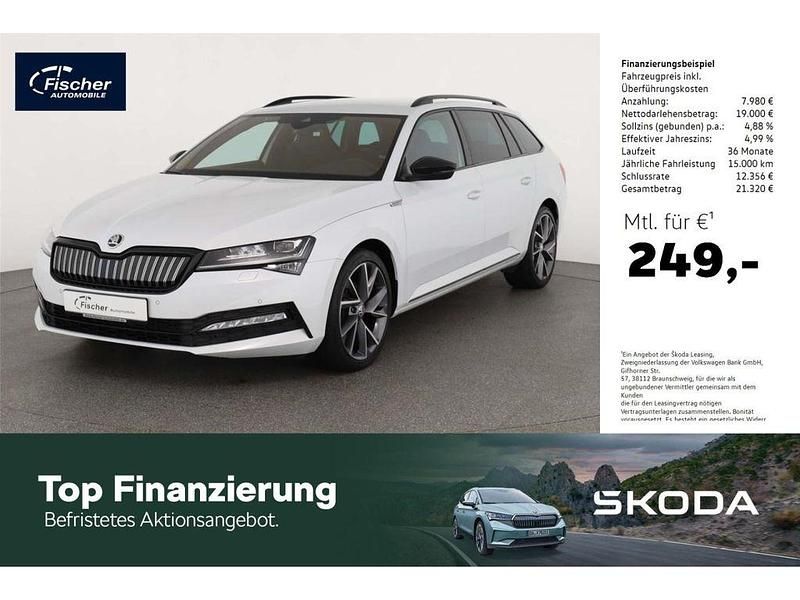 Weiss Gebraucht 2021 Skoda Superb SportLine Kombi | 26.980 € (Fairer Preis) - Bild 1/4