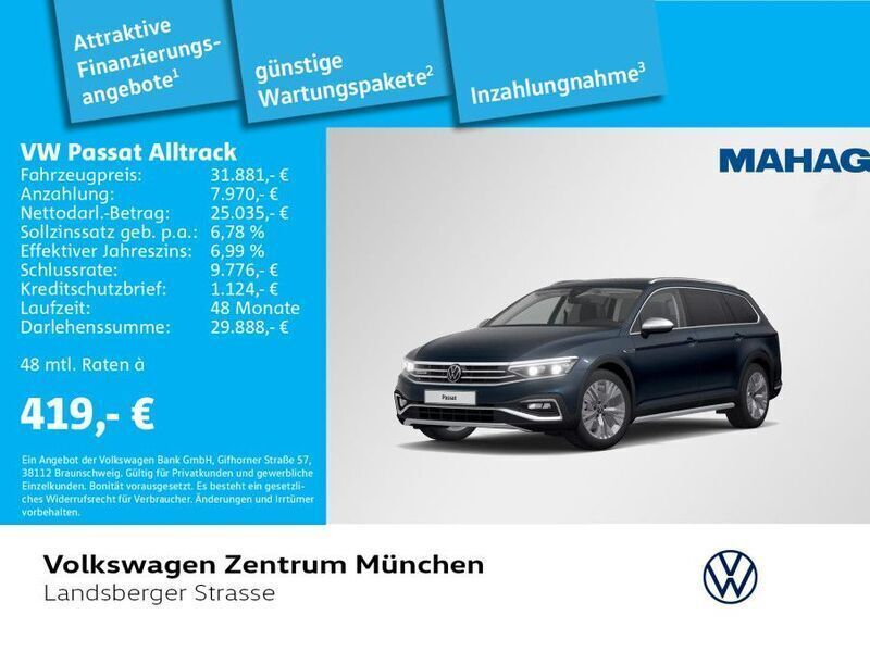 Blau Gebraucht 2022 VW Passat Alltrack Kombi | 31.881 € (Fairer Preis) - Bild 1/2