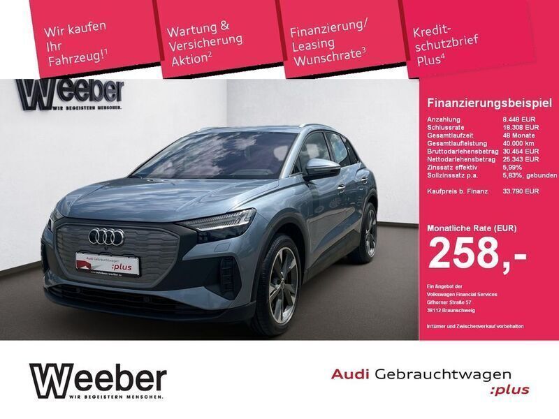 Blau Gebraucht 2022 Audi Q4 e-tron Sport SUV | 33.790 € (Fairer Preis) - Bild 1/4