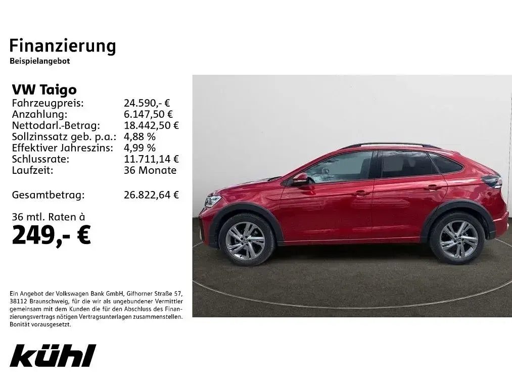 Gebraucht VW Taigo R-line 116 PS (85 kW) 2024 Kings red metallic SUV