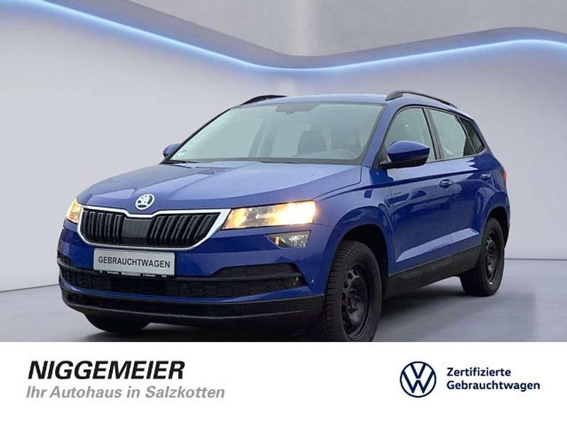 Blau Gebraucht 2021 Skoda Karoq Style SUV | 17.970 € - Bild 1/4
