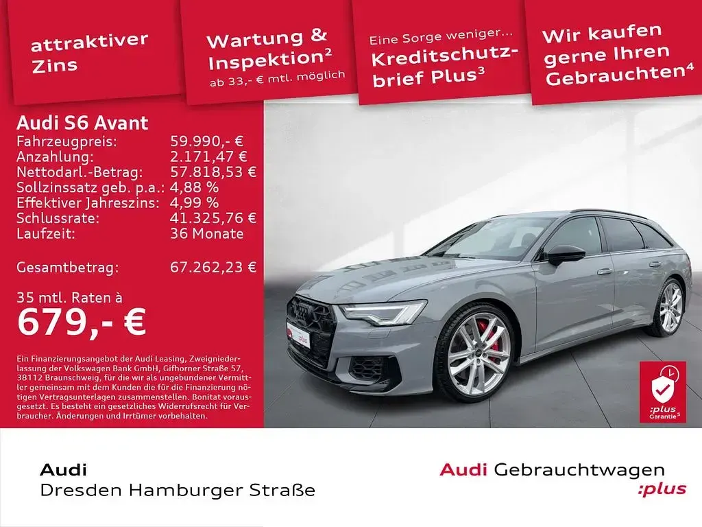 Gebraucht Audi S6 Ambiente 344 PS (253 kW) 2024 Grau Kombi