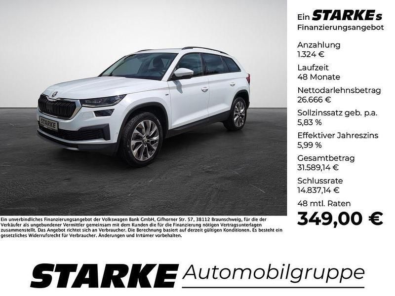 Moonweiss metallic Gebraucht 2021 Skoda Kodiaq Clever SUV | 27.990 € (Fairer Preis) - Bild 1/4