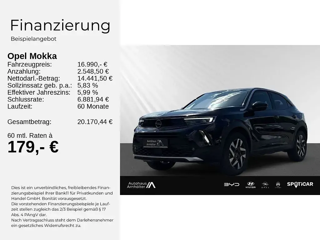 Gebraucht Opel Mokka Elegance 131 PS (96 kW) 2023 Lackierung schwarz perla nera/ SUV