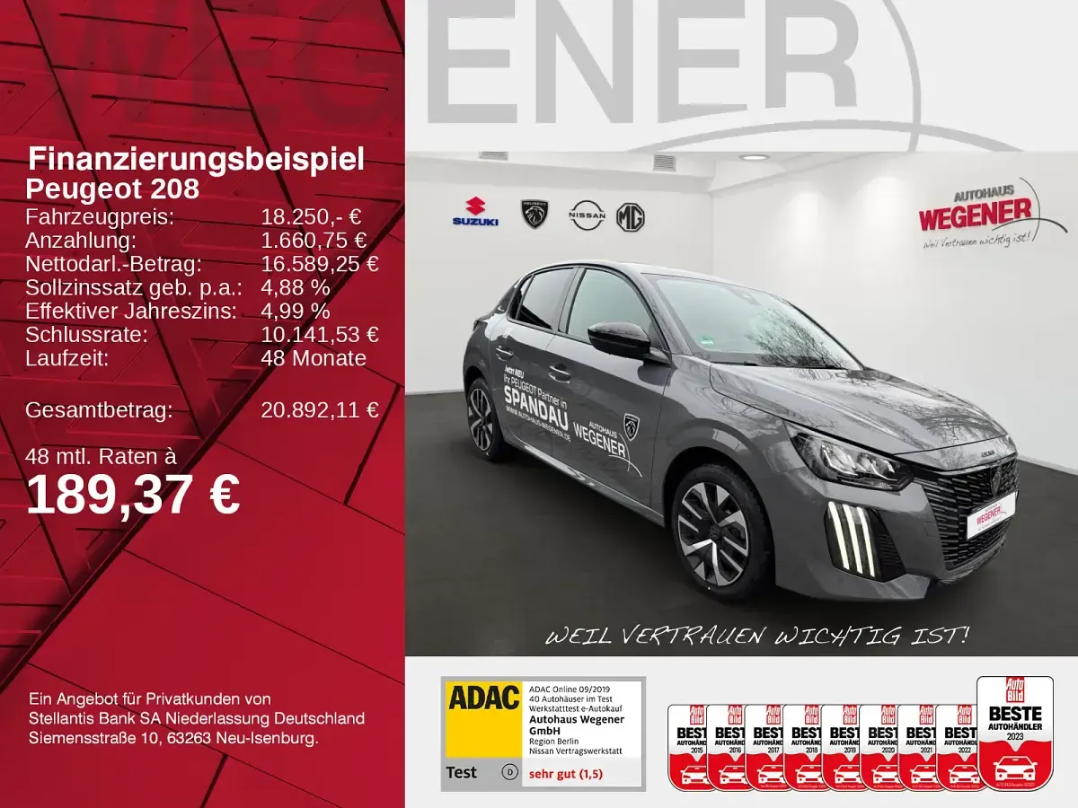 Gebraucht Peugeot 208 Allure 101 PS (74 kW) 2024 Kleinwagen