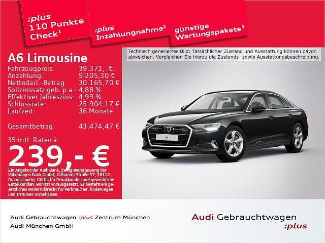 Mythosschwarz metallic Gebraucht 2023 Audi A6 Sport Limousine | 39.371 € (Guter Preis) - Bild 1/2