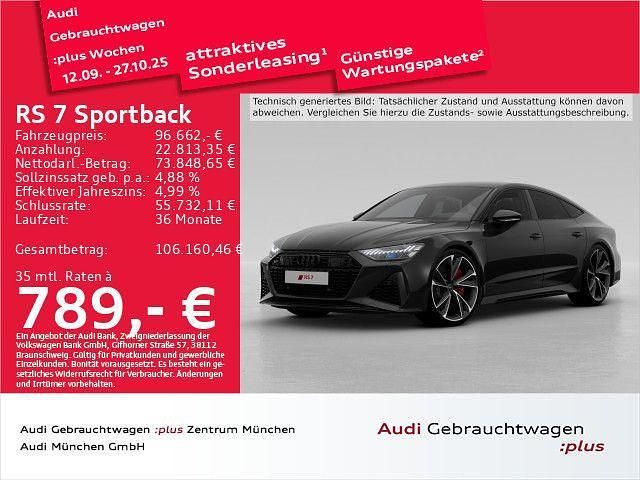 Schwarz Gebraucht 2022 Audi RS7 Sportback Sport Kleinwagen | 96.662 € - Bild 1/2