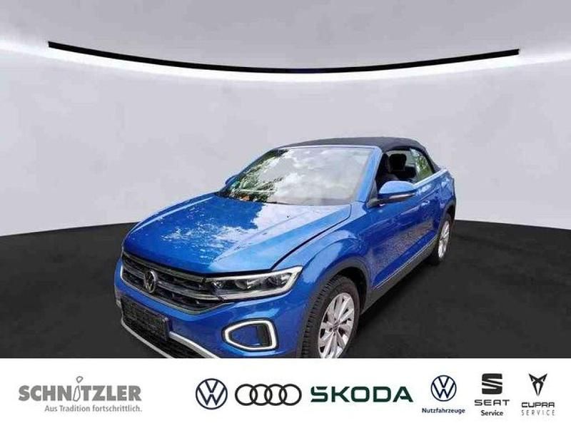 Ravennablau (metallic) Gebraucht 2022 VW T-Roc Cabriolet Style Cabrio | 21.950 € (Guter Preis) - Bild 1/3