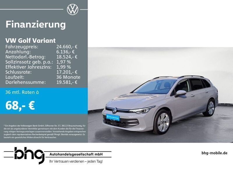 Mondsteingrau Gebraucht 2024 VW Golf VIII Life Kombi | 24.660 € (Fairer Preis) - Bild 1/4