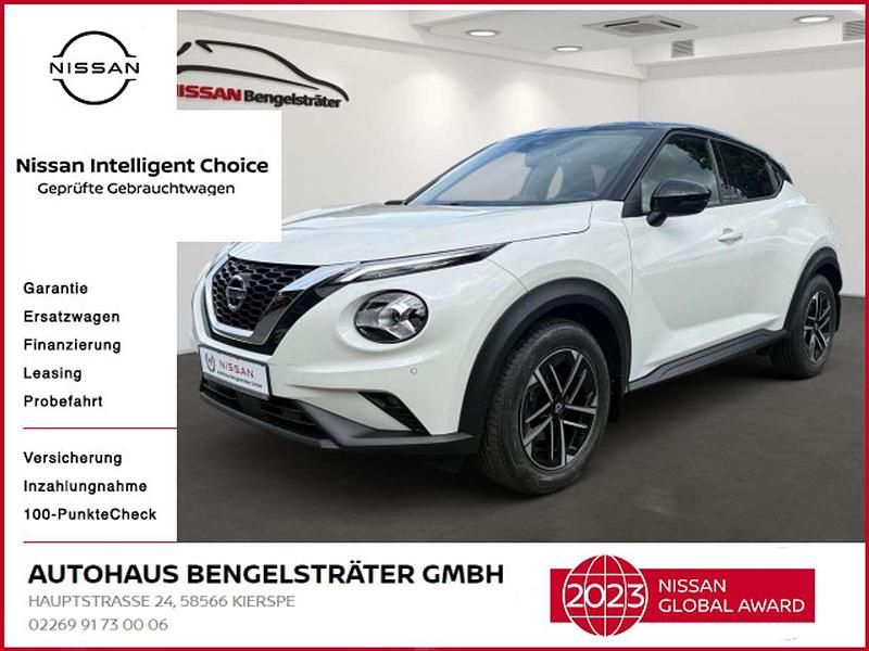 Pearl white/black m Gebraucht 2022 Nissan Juke N-Connecta SUV | 20.995 € (Fairer Preis) - Bild 1/4