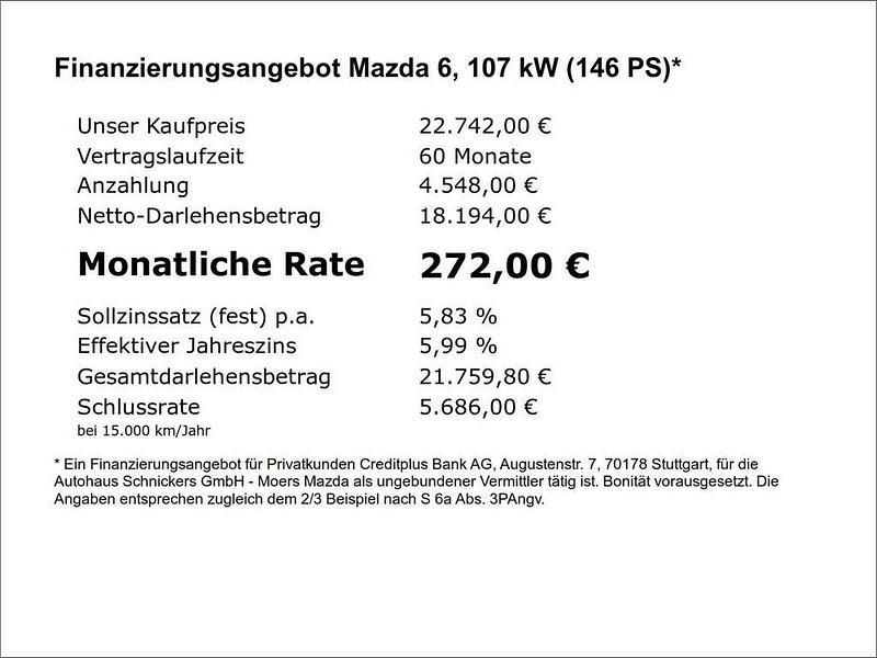 Gebraucht Mazda 6 Center-Line 145 PS (106 kW) 2022 Obsidiangrau metallic Kombi