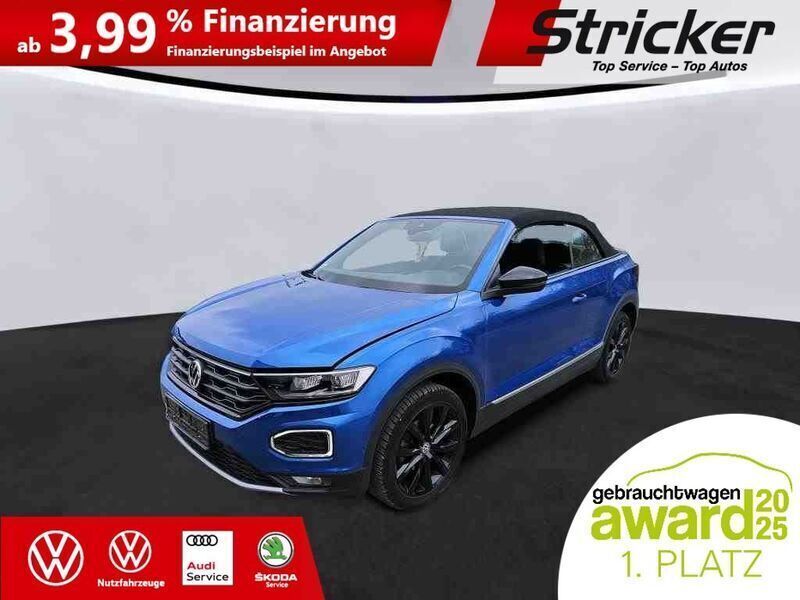 Blau Gebraucht 2021 VW T-Roc Cabriolet Style Cabrio | 22.949 € (Fairer Preis) - Bild 1/3
