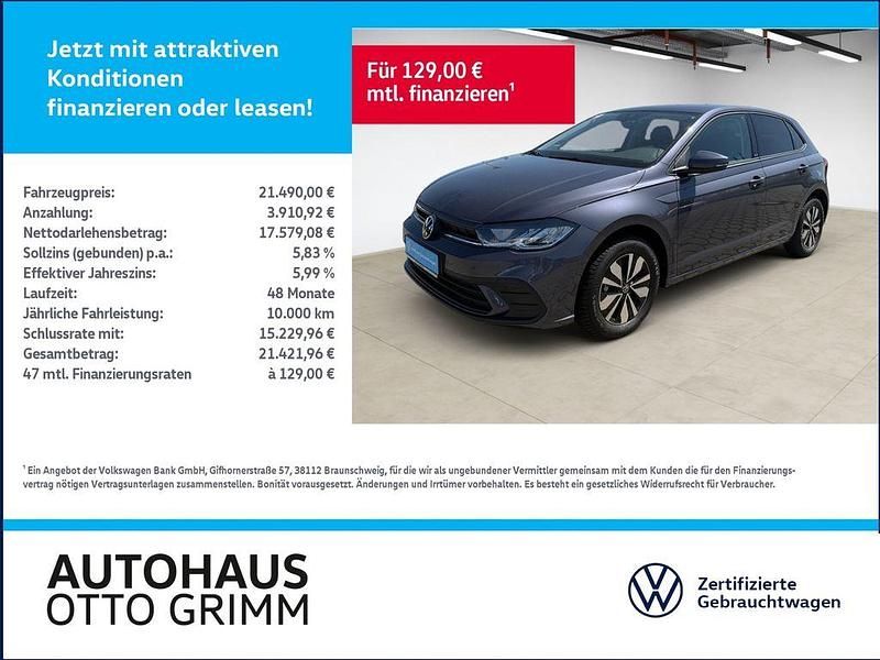 Rauchgrau metallic (metallic) Gebraucht 2024 VW Polo Move Limousine | 21.490 € (Fairer Preis) - Bild 1/4