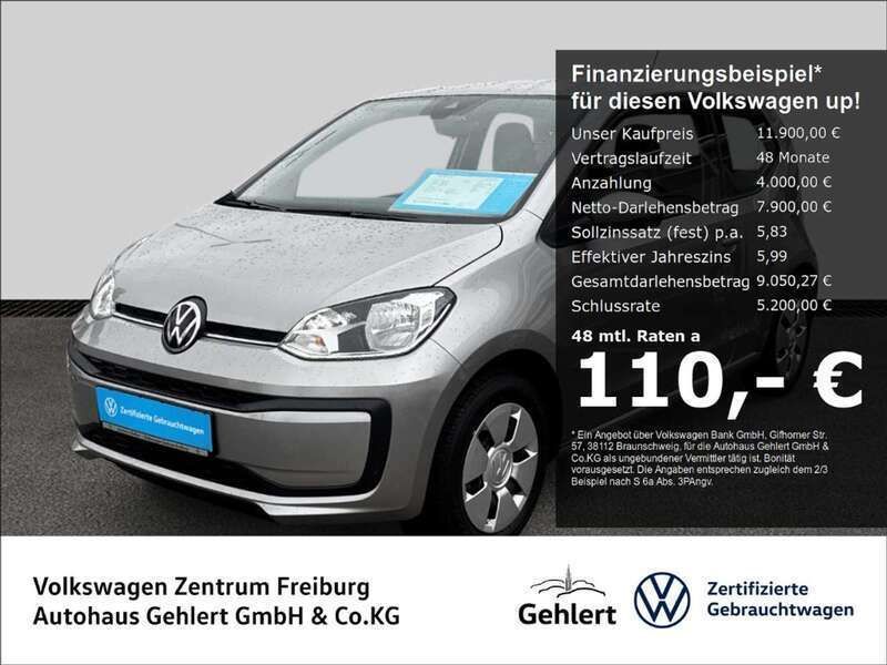 Silber Gebraucht 2022 VW up! Kleinwagen | 11.900 € (Fairer Preis) - Bild 1/4