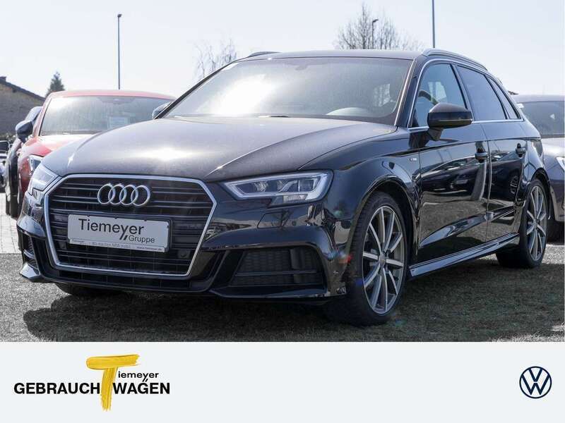 Mythosschwarz metallic Gebraucht 2017 Audi A3 S-Line Limousine | 16.440 € (Fairer Preis) - Bild 1/4