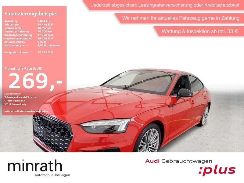 Rot Gebraucht 2025 Audi A5 Sportback S-Line Kleinwagen | 47.670 € (Fairer Preis) - Bild 1/4