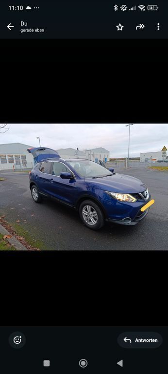 Blau Gebraucht 2015 Nissan Qashqai Acenta SUV | 13.500 € (Etwas zu teuer) - Bild 1/4