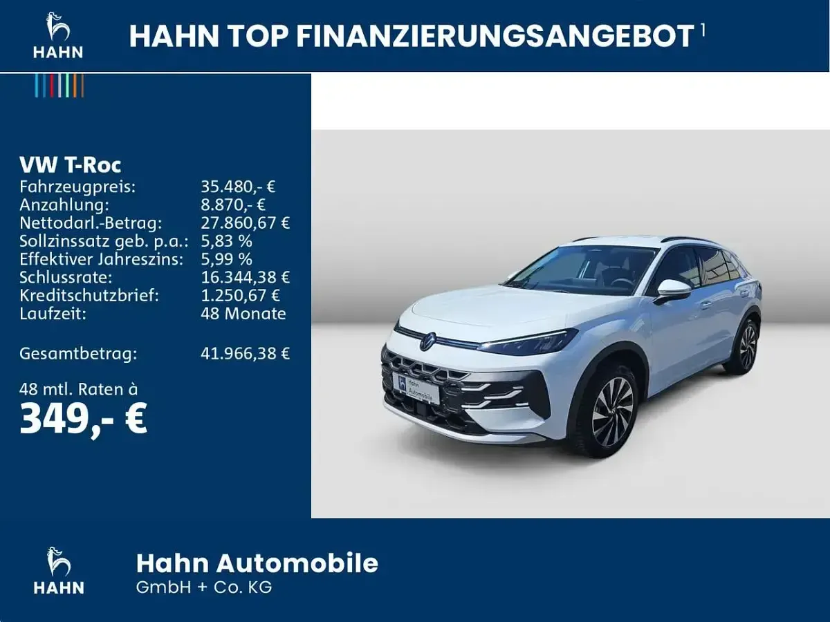 Neu VW T-Roc Life 116 PS (85 kW) 2026 Pure white SUV