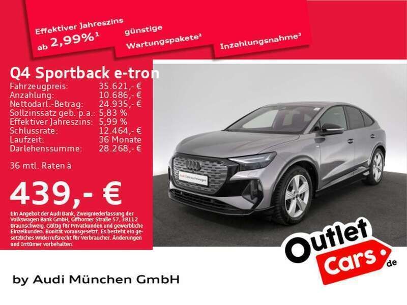 Taifungrau metallic Gebraucht 2022 Audi Q4 e-tron Edition .1 SUV | 35.621 € (Guter Preis) - Bild 1/1