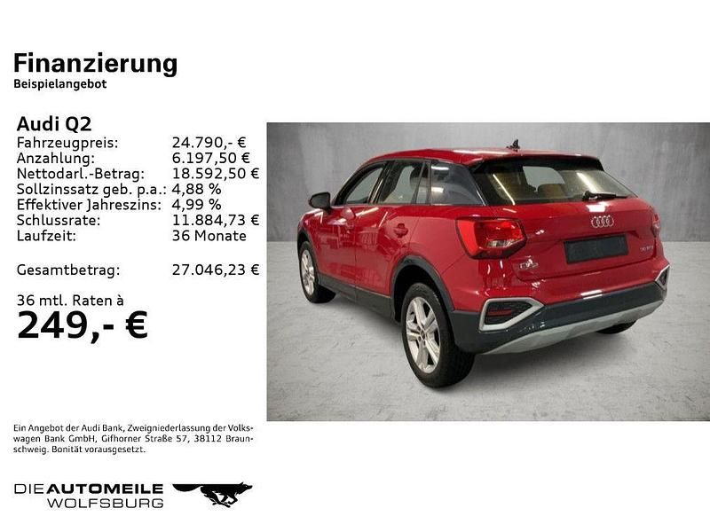 Gebraucht Audi Q2 Advanced Plus 150 PS (110 kW) 2023 Tangorot metallic SUV