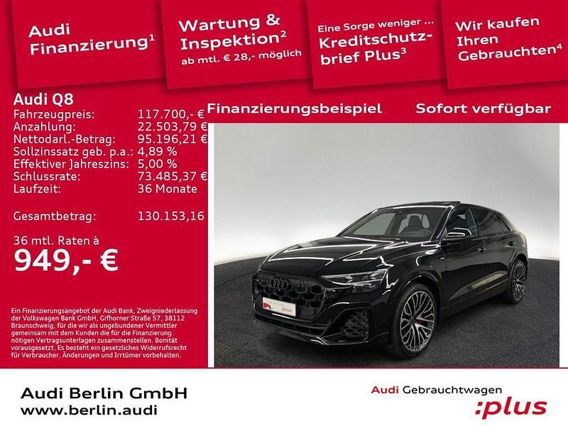 Mythosschwarz metallic Gebraucht 2025 Audi Q8 Ambiente SUV | 117.700 € - Bild 1/3