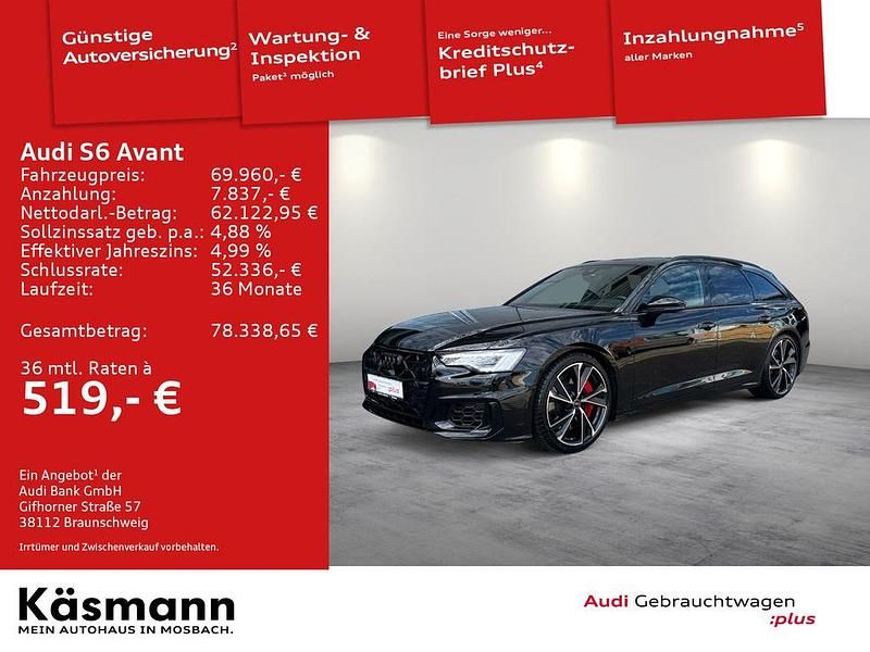Mythosschwarz metallic (metallic) Gebraucht 2024 Audi S6 Ambiente Kombi | 69.960 € (Fairer Preis) - Bild 1/4