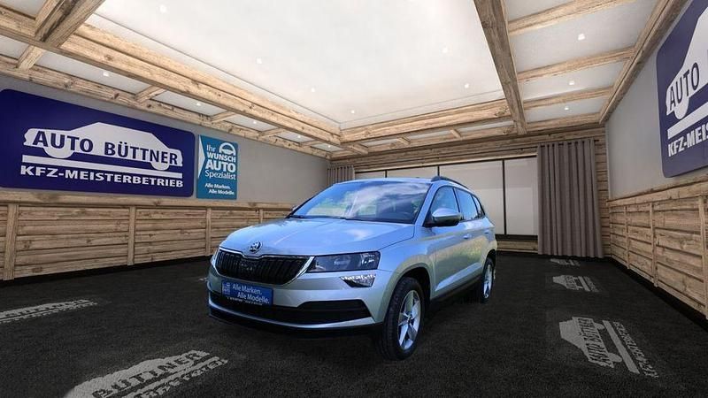 Silber Gebraucht 2021 Skoda Karoq Ambition SUV | 22.390 € (Superpreis) - Bild 1/4
