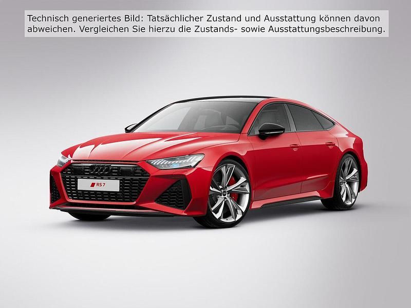 Tangorot metallic (metallic) Gebraucht 2022 Audi RS7 Sportback Comfort Kleinwagen | 97.900 € (Teuer) - Bild 1/4