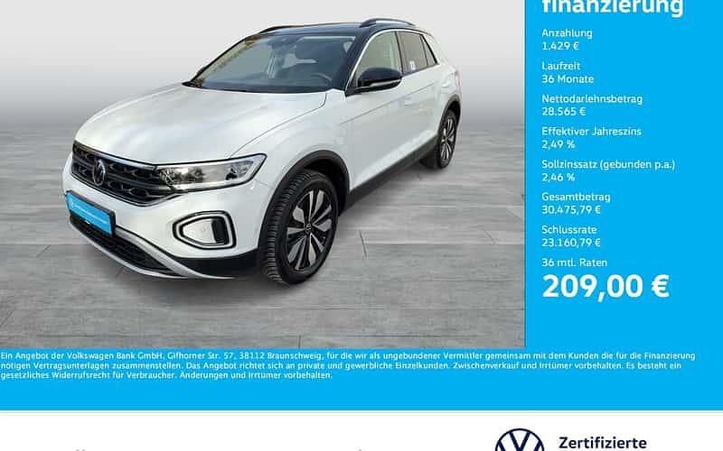 Weiß Gebraucht 2025 VW T-Roc Goal SUV | 29.994 € (Superpreis) - Bild 1/4