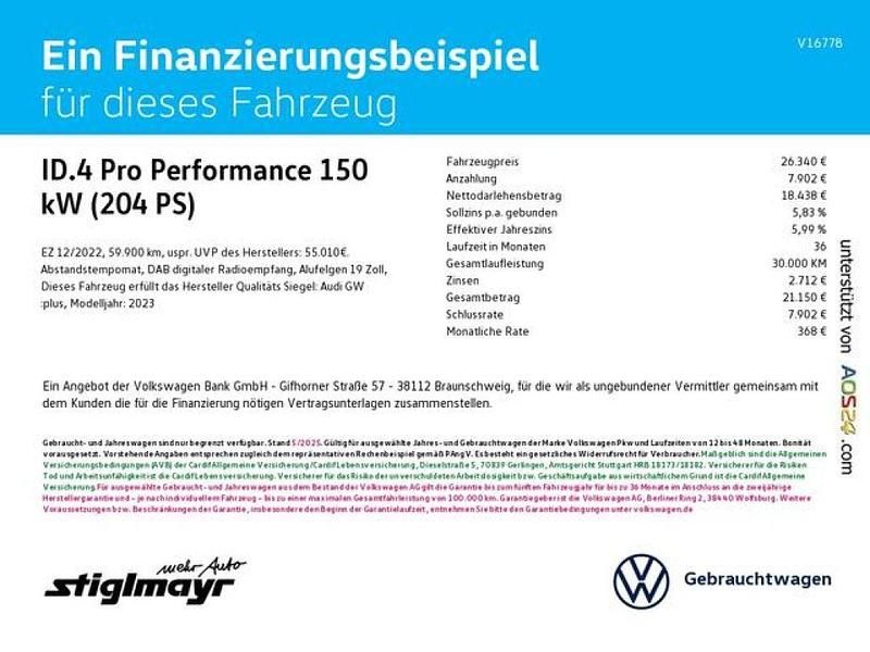 Gebraucht VW ID.4 Pro Performance 150 kW (204 PS) 2022 Mondsteingrau SUV